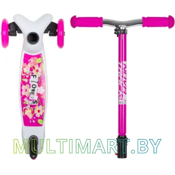 Самокат Novatrack Disco-Kids Print 120H.DISCOKIDS.SWPN20 (розовый, 2020) картинка 7